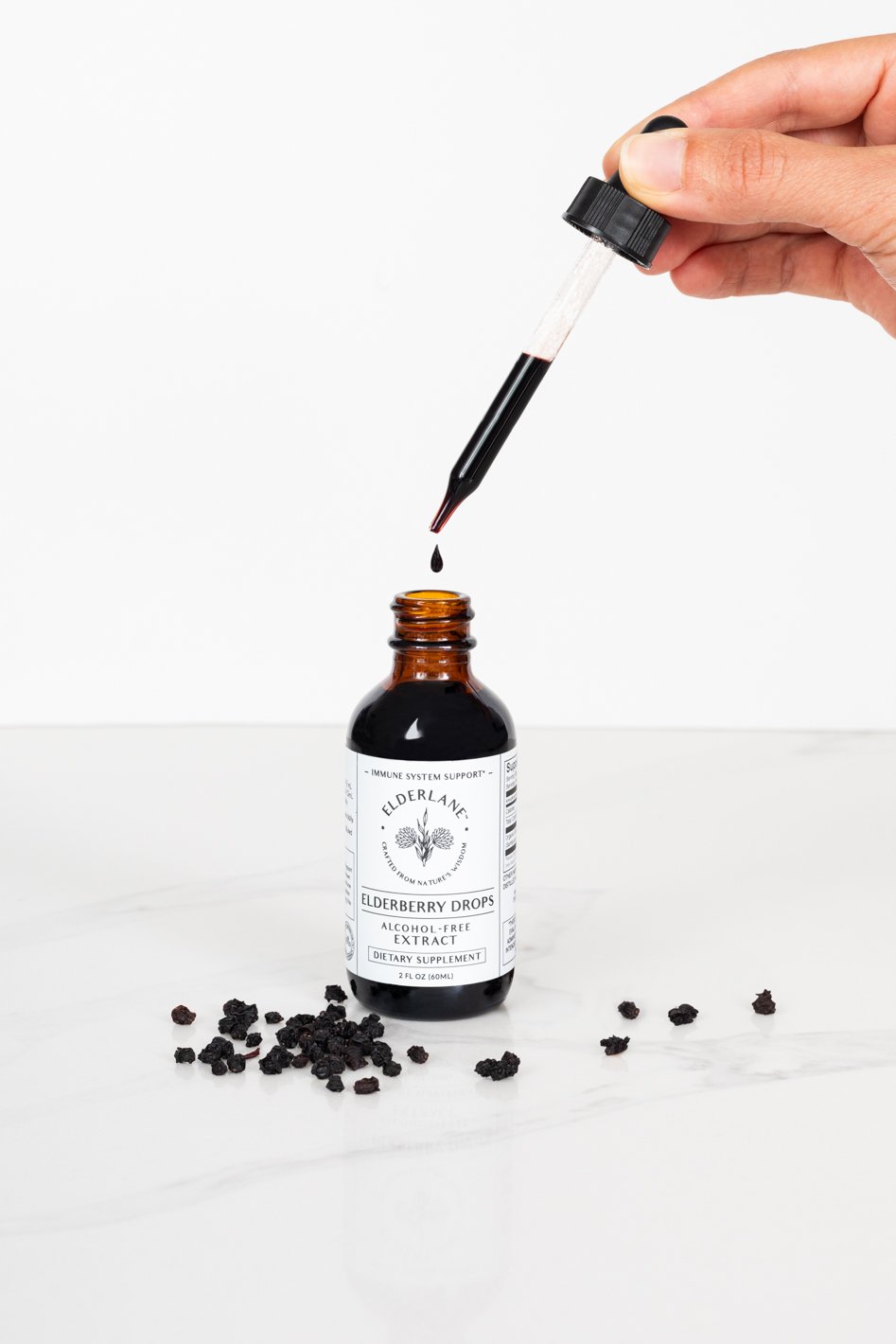Product photography ideas for elderberry products.