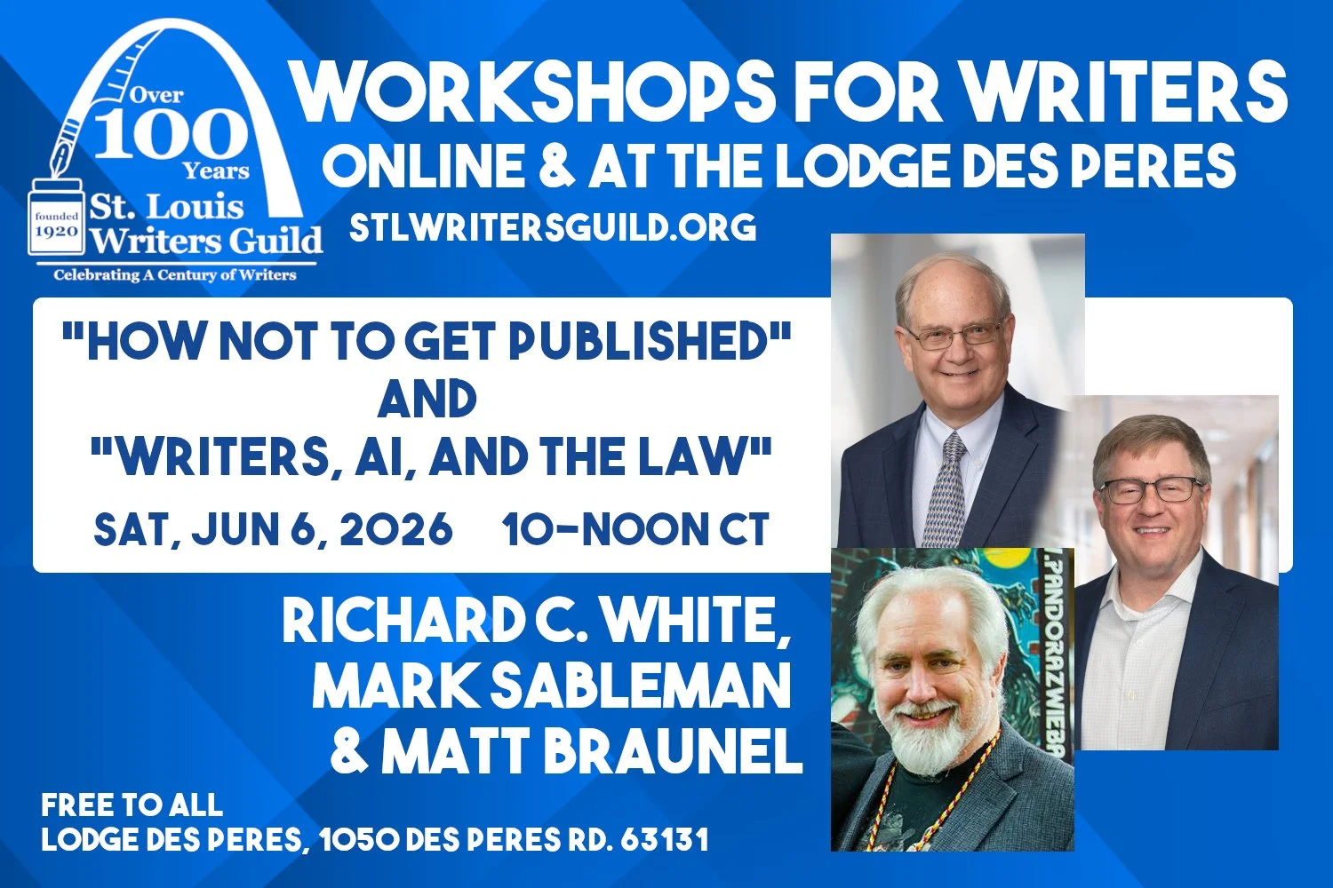 Workshops for Writers - June 6: AI, Scams, and the Law
