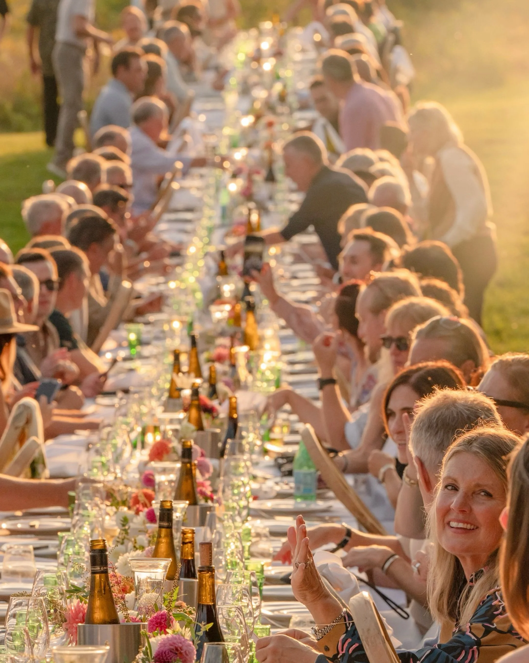 What a beautiful gathering amongst the vines. @lulucadieux @chefmindytrafman @saugatuck_arts @modaleswines @bellavistafarmupick you all know how to throw a party. What a magical night.