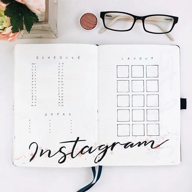 I tried a new layout this month for planning my content and spreads. Inspired by @inprint.xyz and her beautiful instagram layout spreads. We&rsquo;ll see how this looks towards the end of the month. In other news: I&rsquo;m in desperate need of more 