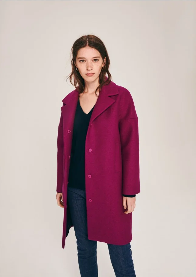 manteau rose fushia