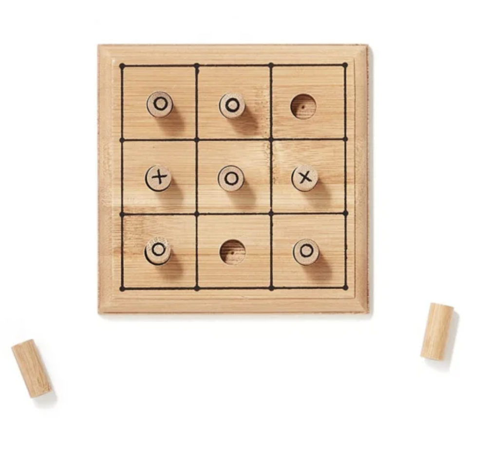 Mini jeu de morpions en bois