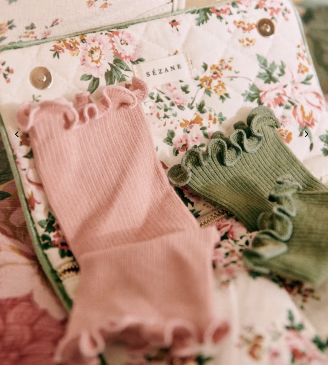 Set de deux paires de chaussettes fleuri