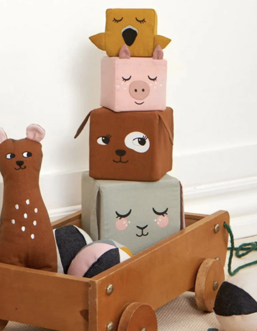 Cubes animaux en tissu