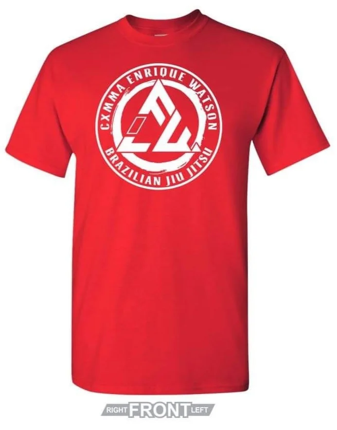 CXMMA Int'l T-Shirt Red; White Imprint Front Side. 