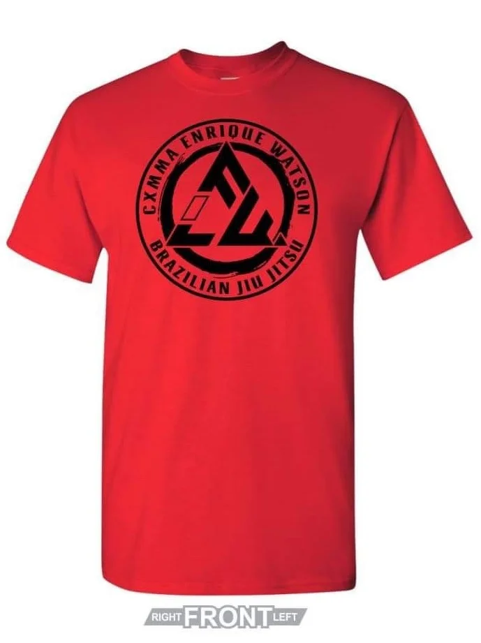 CXMMA Int'l T-Shirt Red; Black Imprint Front Side. 