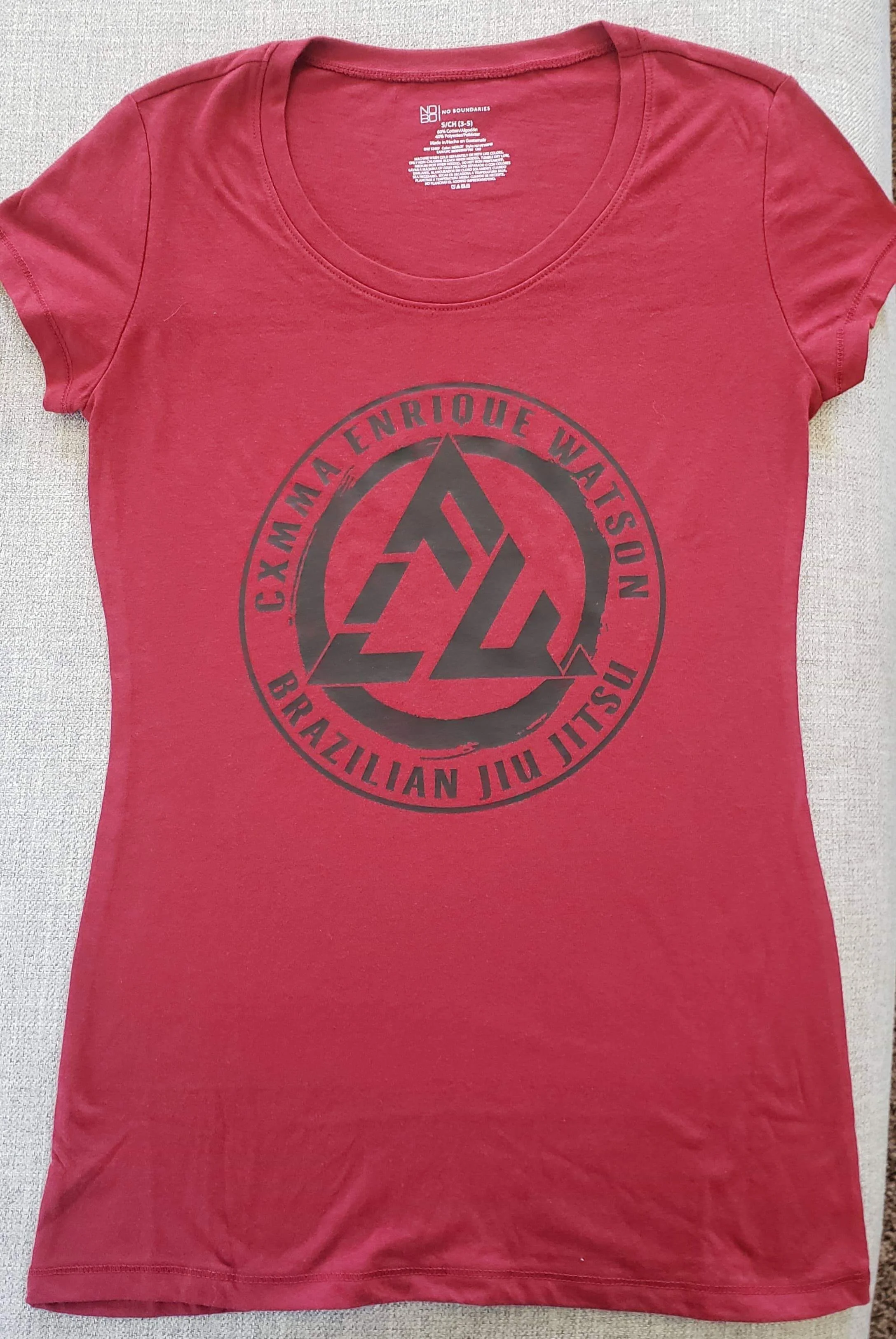 CXMMA Int'l Women's T-Shirt Red; Black Imprint Front Side. 
