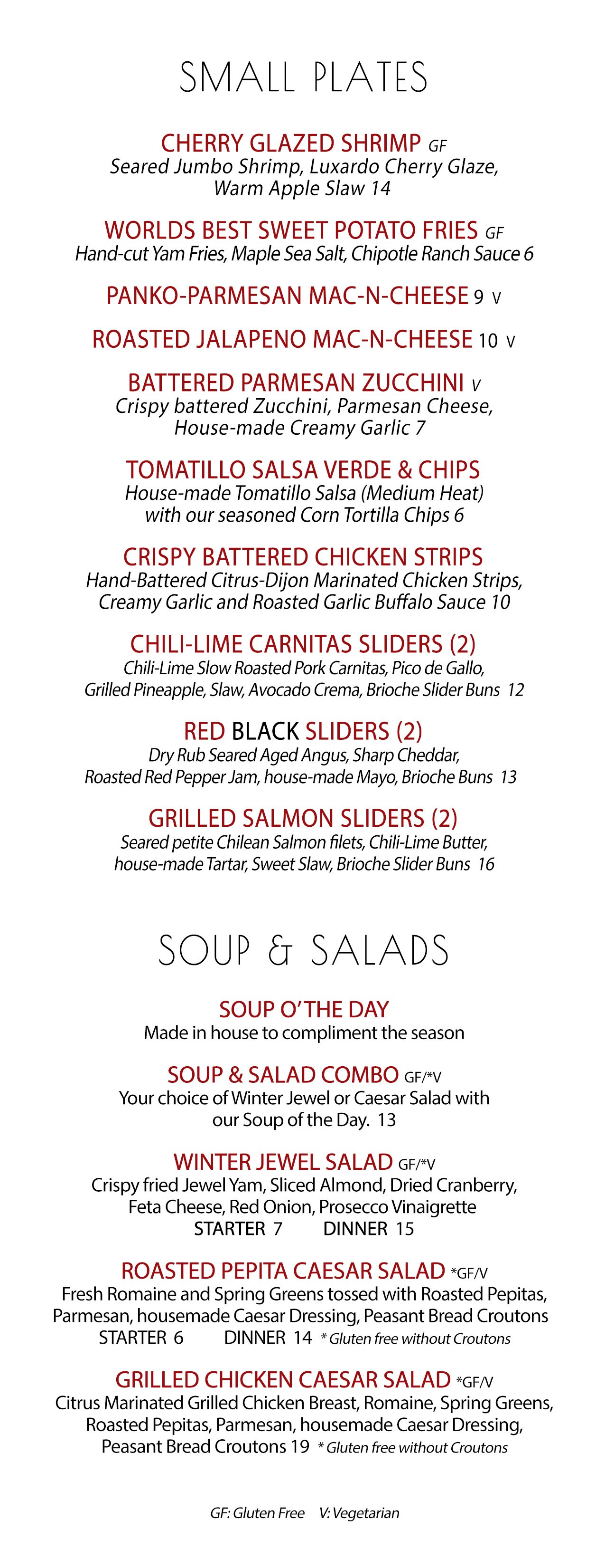 Dinner Menu — The Front Street Social Club