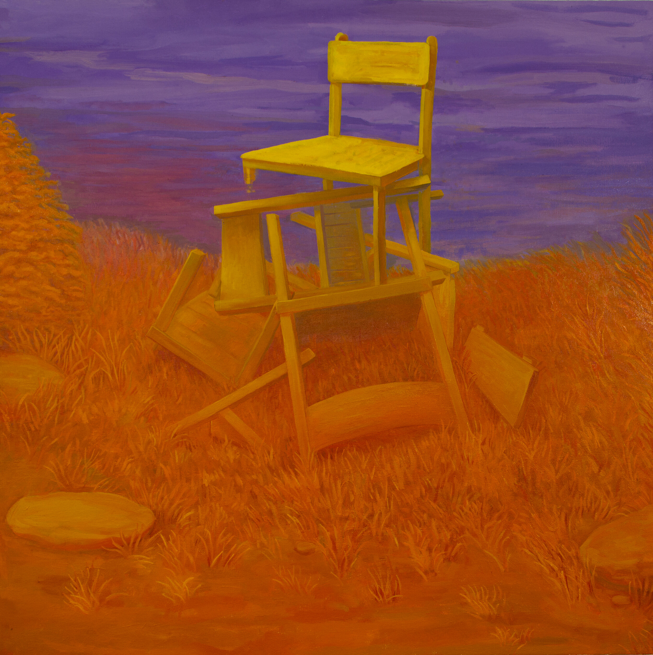  How to build a throne  oil on canvas, 48” x 48”, 2020 