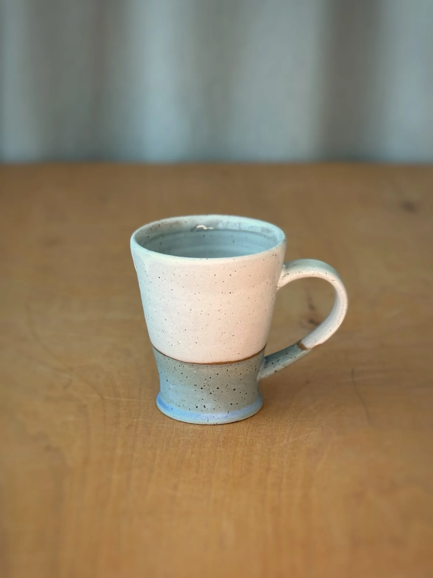 Matte White + Denim Blue Mug