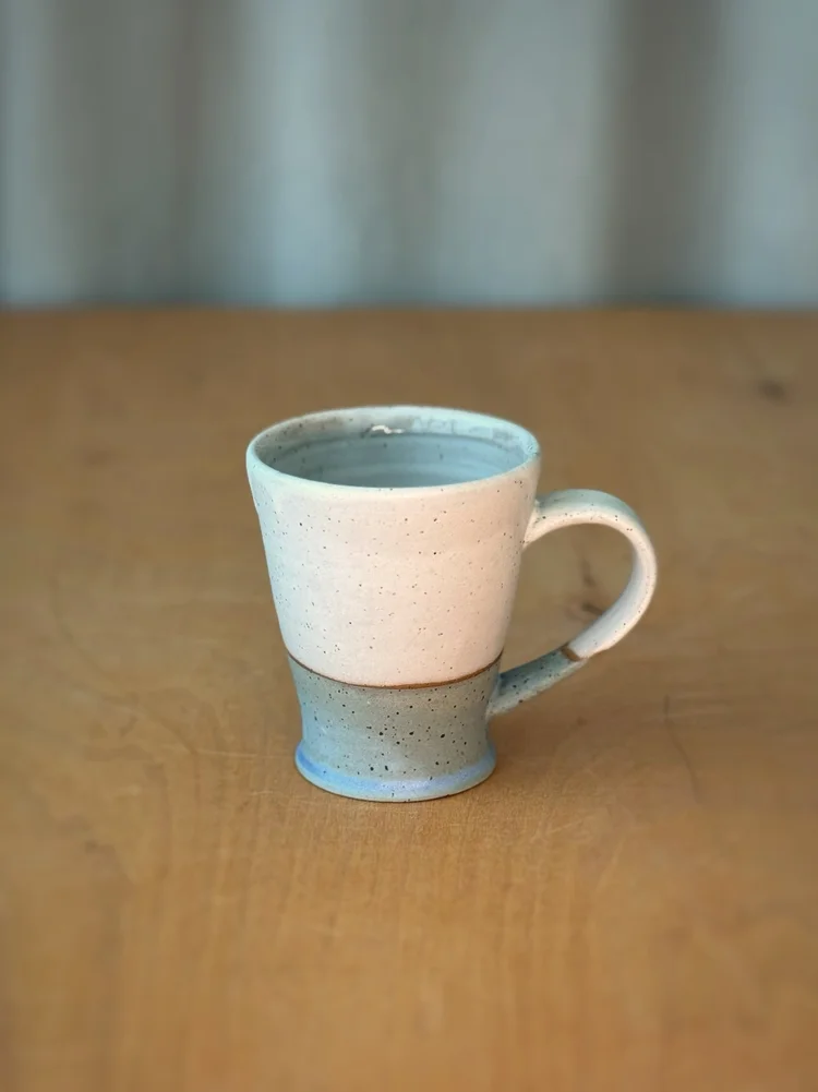 Matte White + Denim Blue Mug