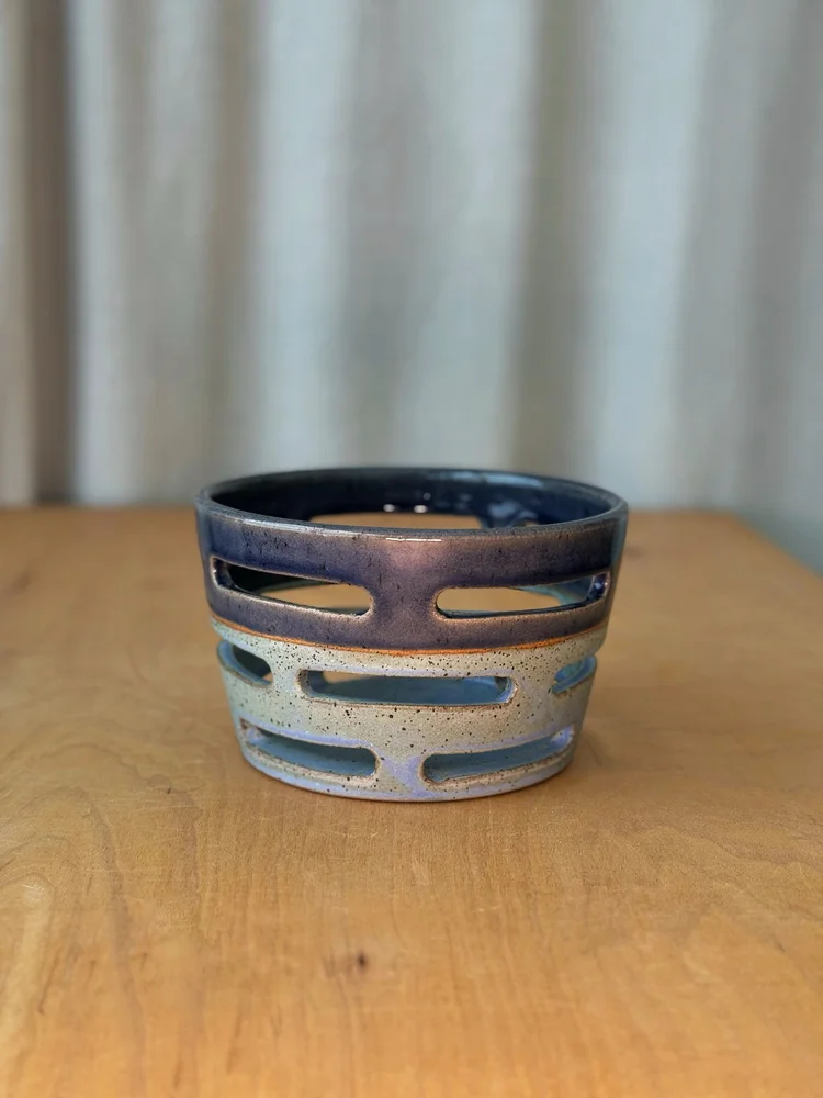 Fruit Basket - Mono Blue - Medium