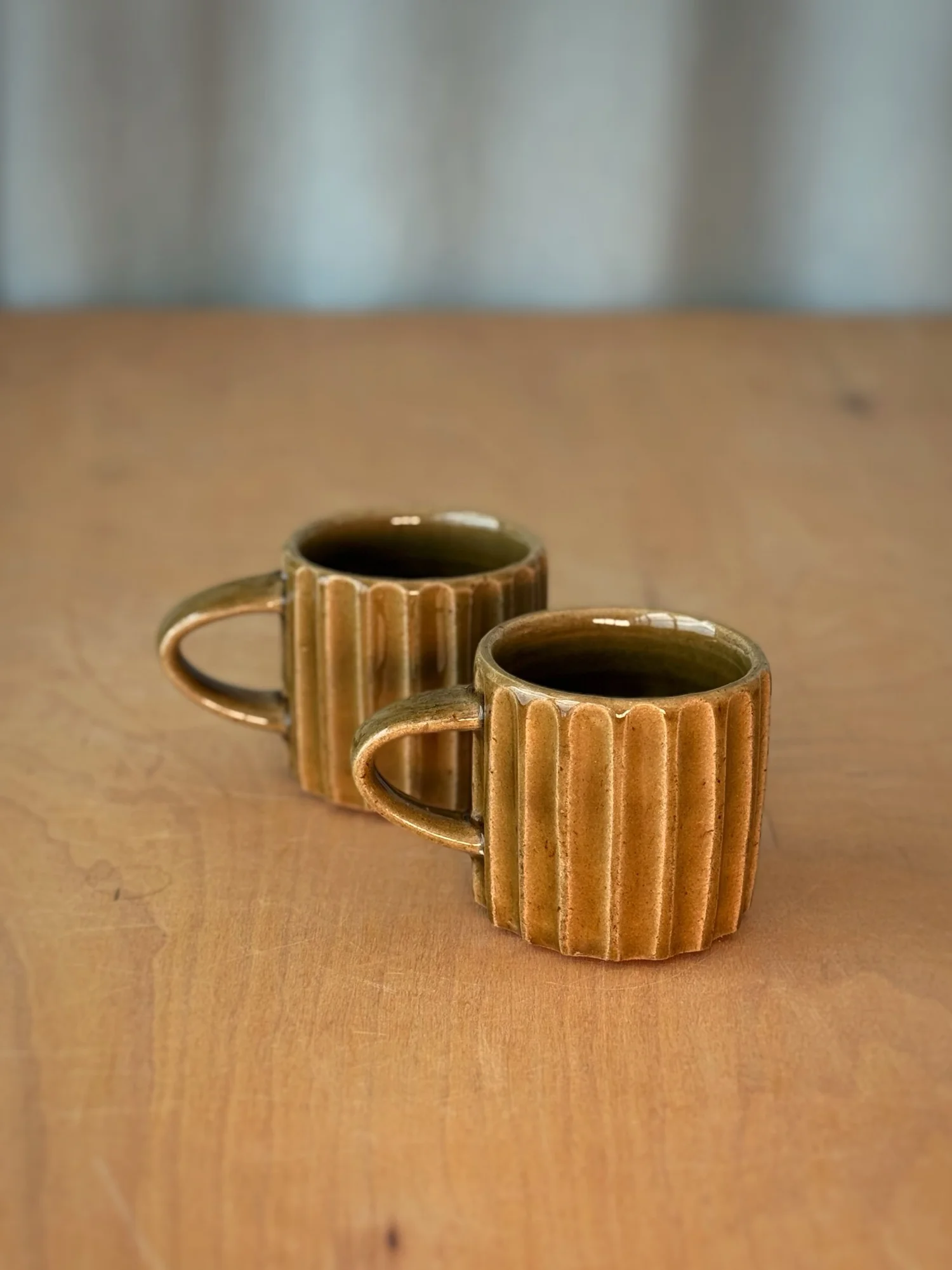 Cortado Mug - Fluted - Brown
