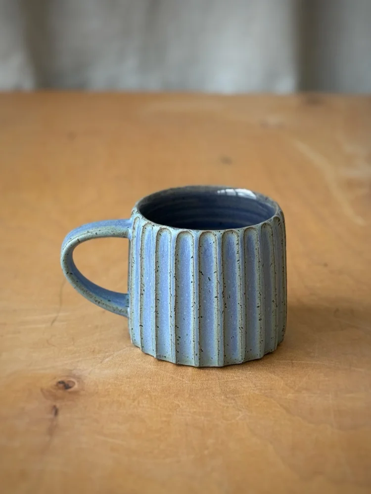Fluted Mug - Denim Blue