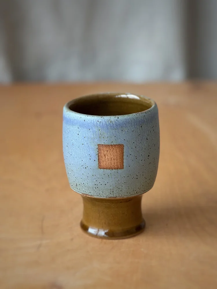 Goblet - Denim Blue + Brown