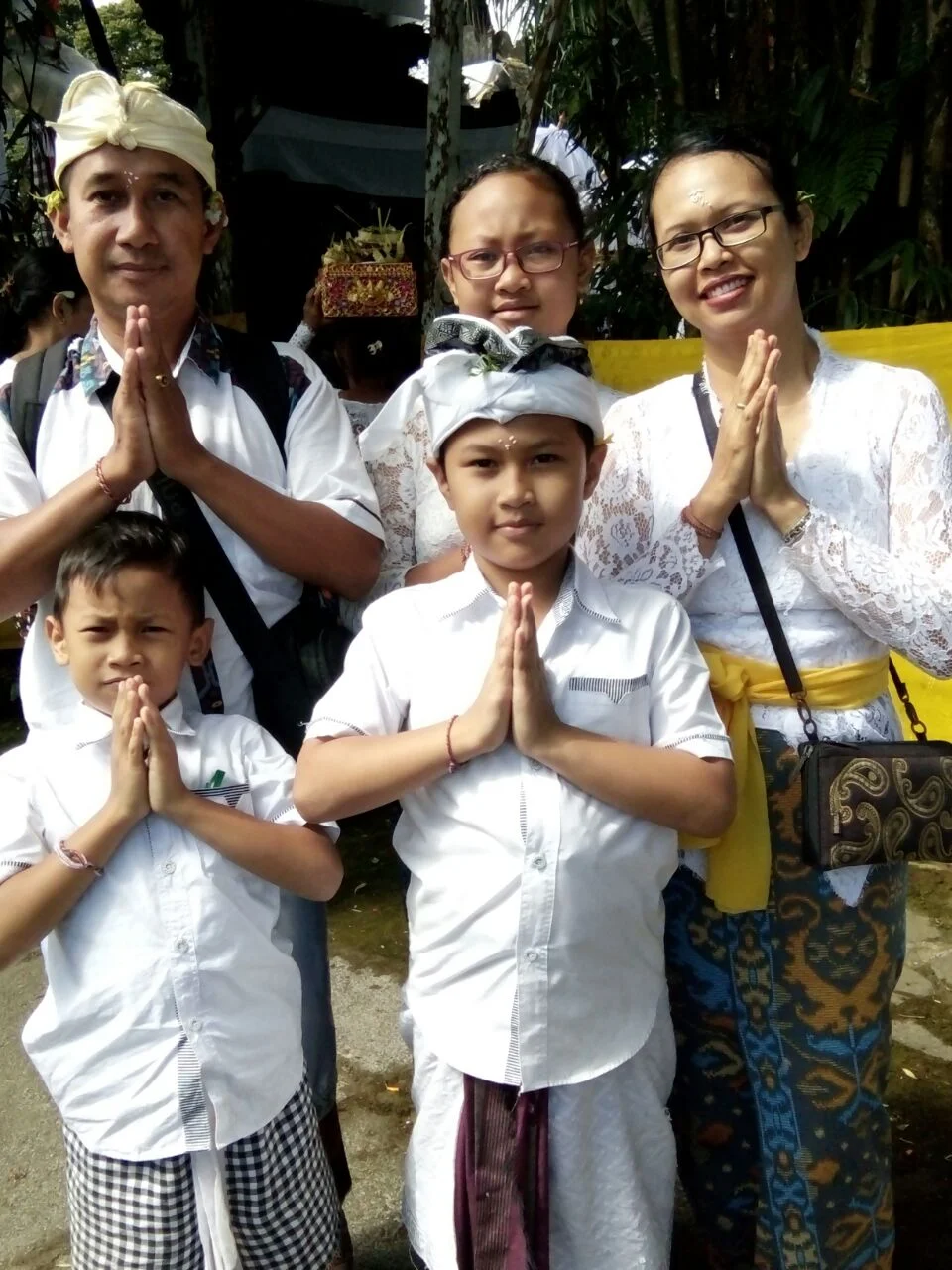  Suki and his family at the Purification Temple.  