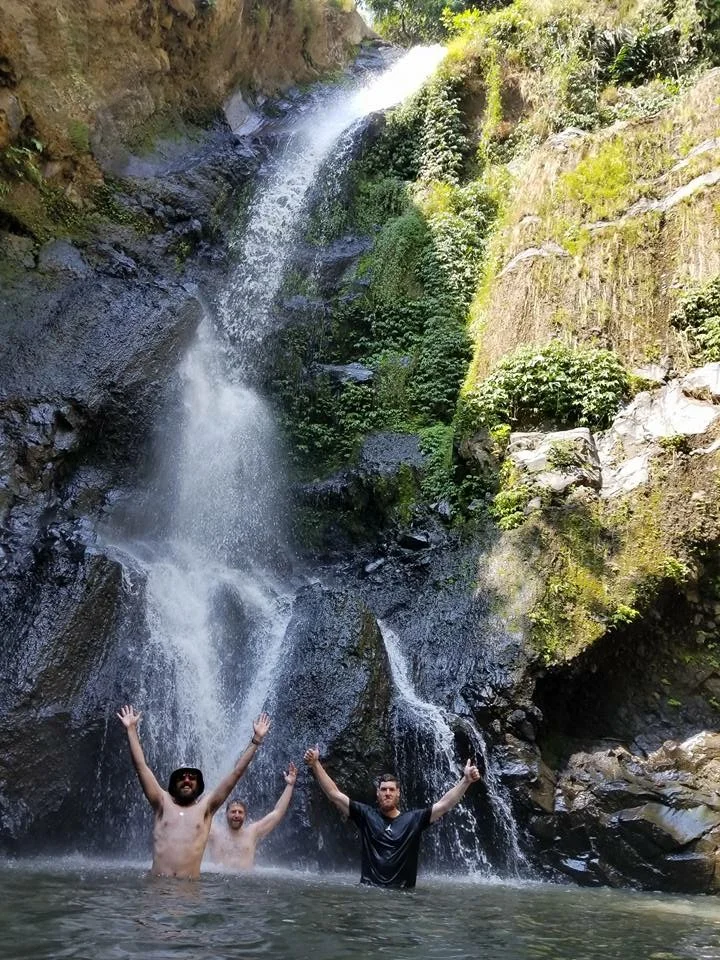   First area of Gangga Waterfall. I am in fact wearing a sweet swim shirt.  