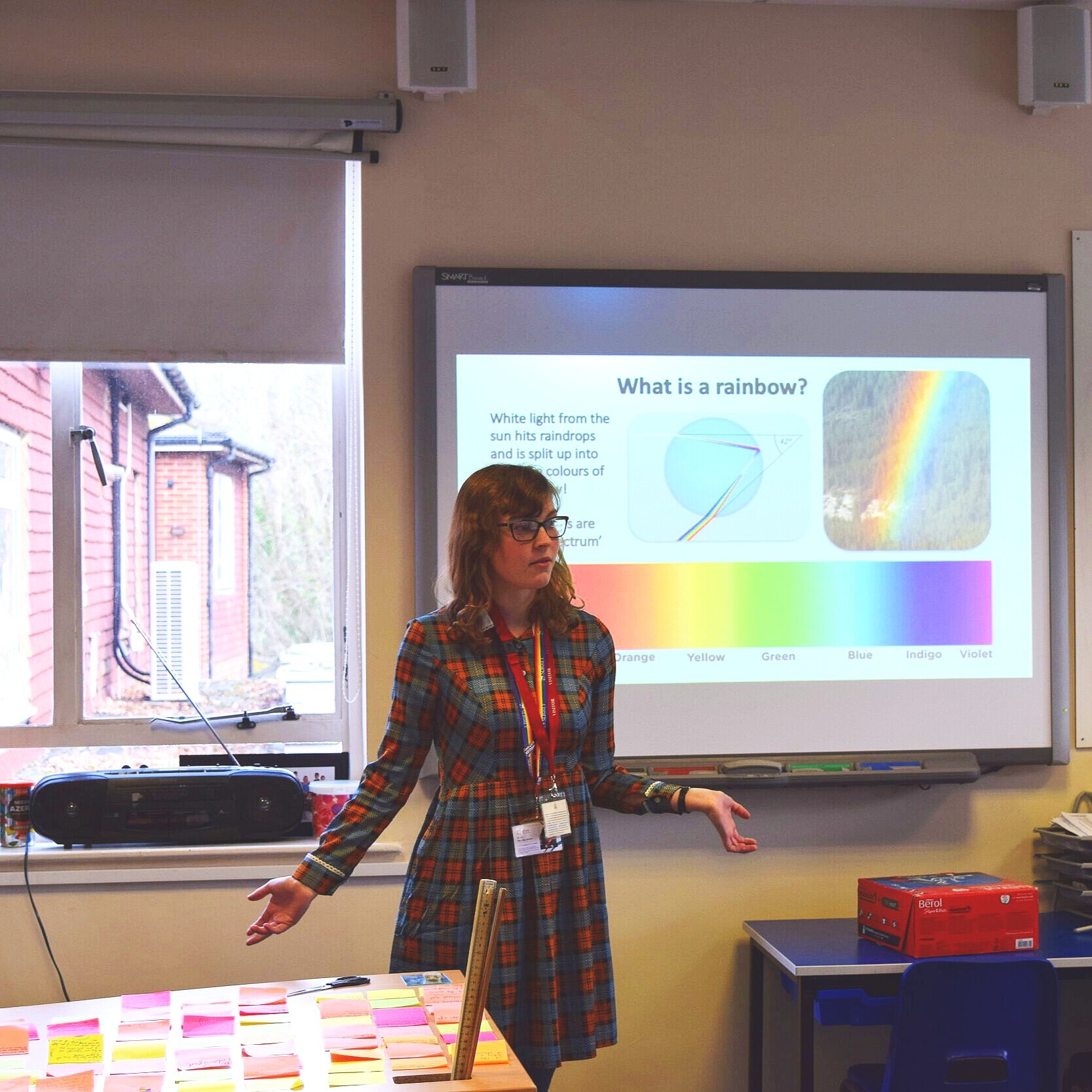 The physics of rainbows at a local primary school