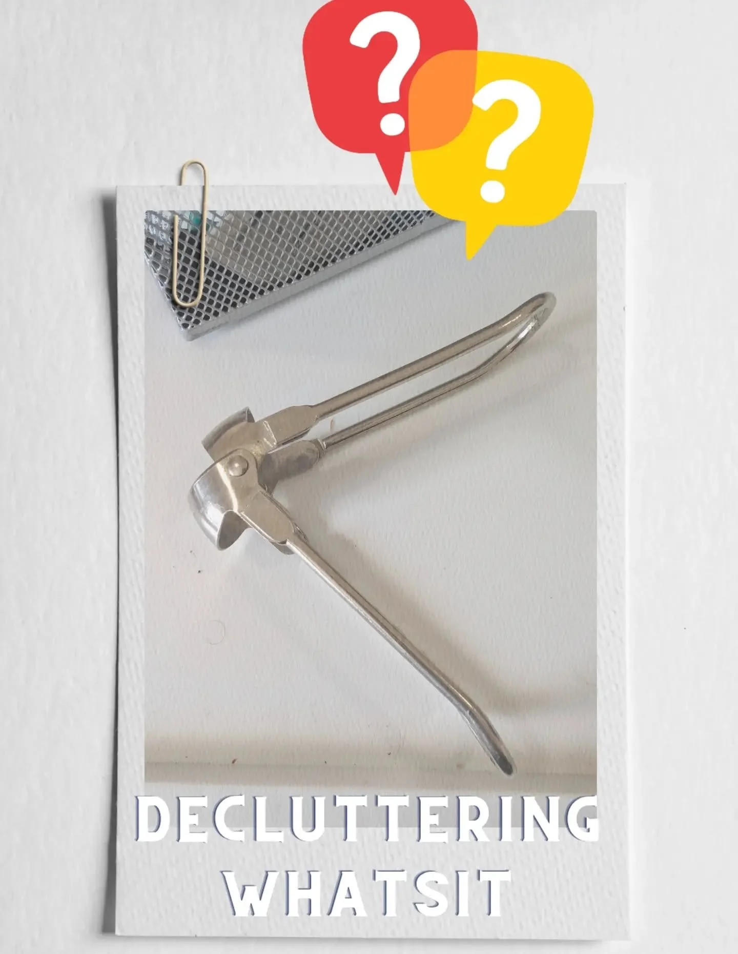 I love playing guessing games for the random items we find while decluttering. 

Some items even stump us, whatever did we do before AI??