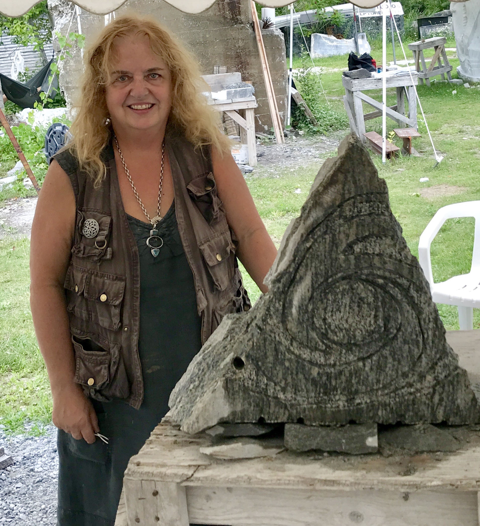 At the Carving Studio in Vermont, Summer 2018