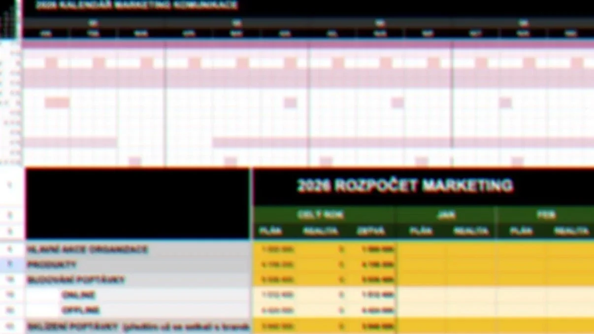 Šablona 10 v 1: rozpočet a komunikační plán