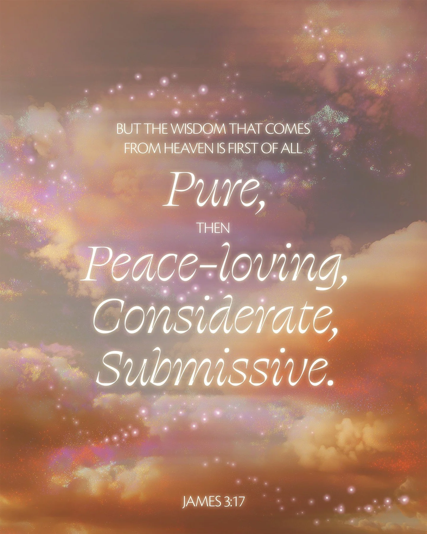 James 3:17 | But the wisdom that comes from heaven is first of all pure, then peace-loving, considerate, submissive. 
.
.
.
 #FollowersHaveFaith #FollowersObey #FollowersLearn #FollowersLead #FollowersHaveOrder #FollowersWork