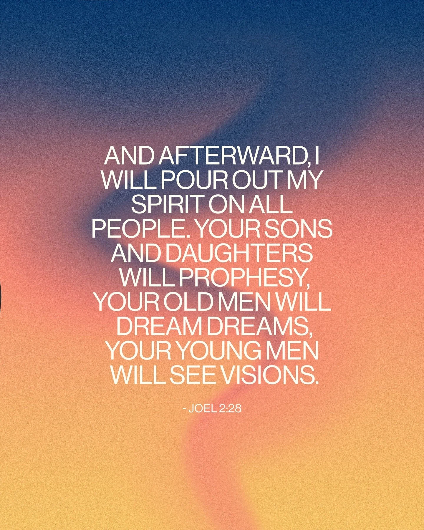 Joel 2:28 | And afterward, I will pour out my Spirit on all people. Your sons and daughters will prophesy, your old men will dream dreams, your young men will see visions. 
.
.
.
#FollowersChurch #FollowersChurchSpokane #SpokaneChurch #FCSpokane