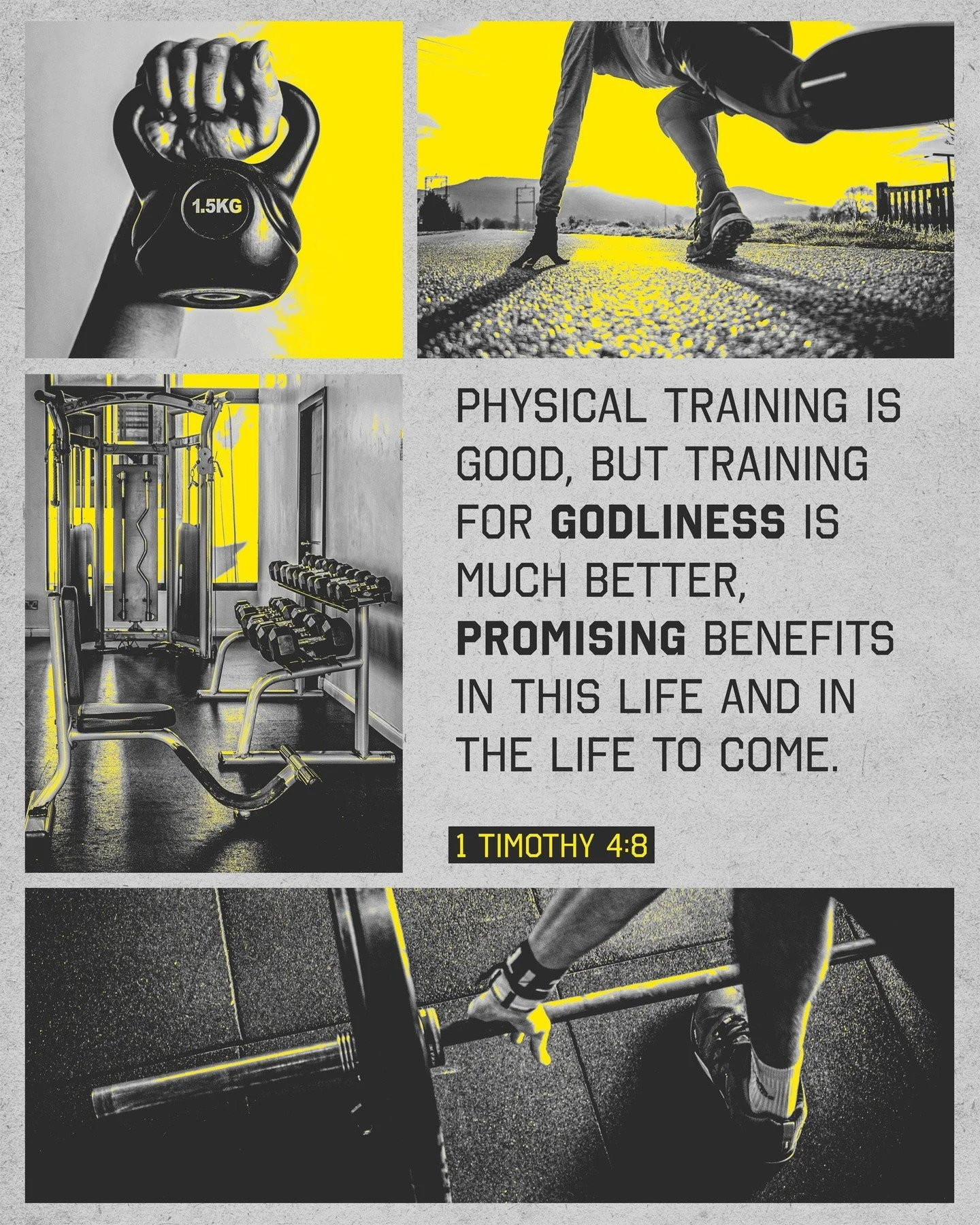 1 Timothy 4:8 | Physical training is good, but training for godliness is much better, promising benefits in this life and in the life to come. 
.
.
.
#FollowersChurch  #FollowersChurchSpokane  #SpokaneChurch