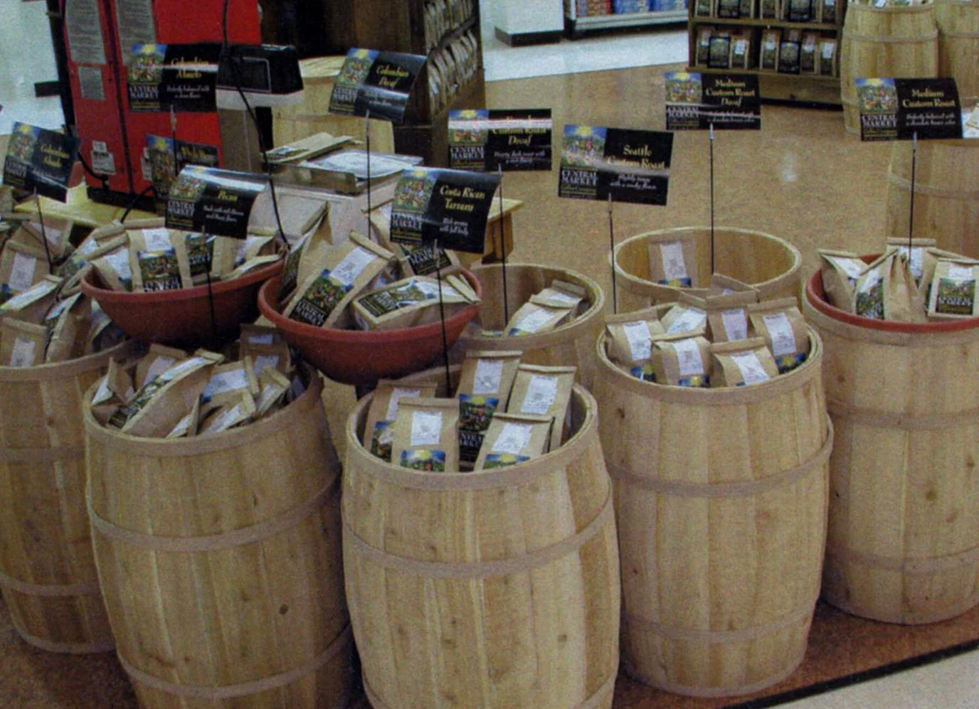 Barrels with pre-filled bags