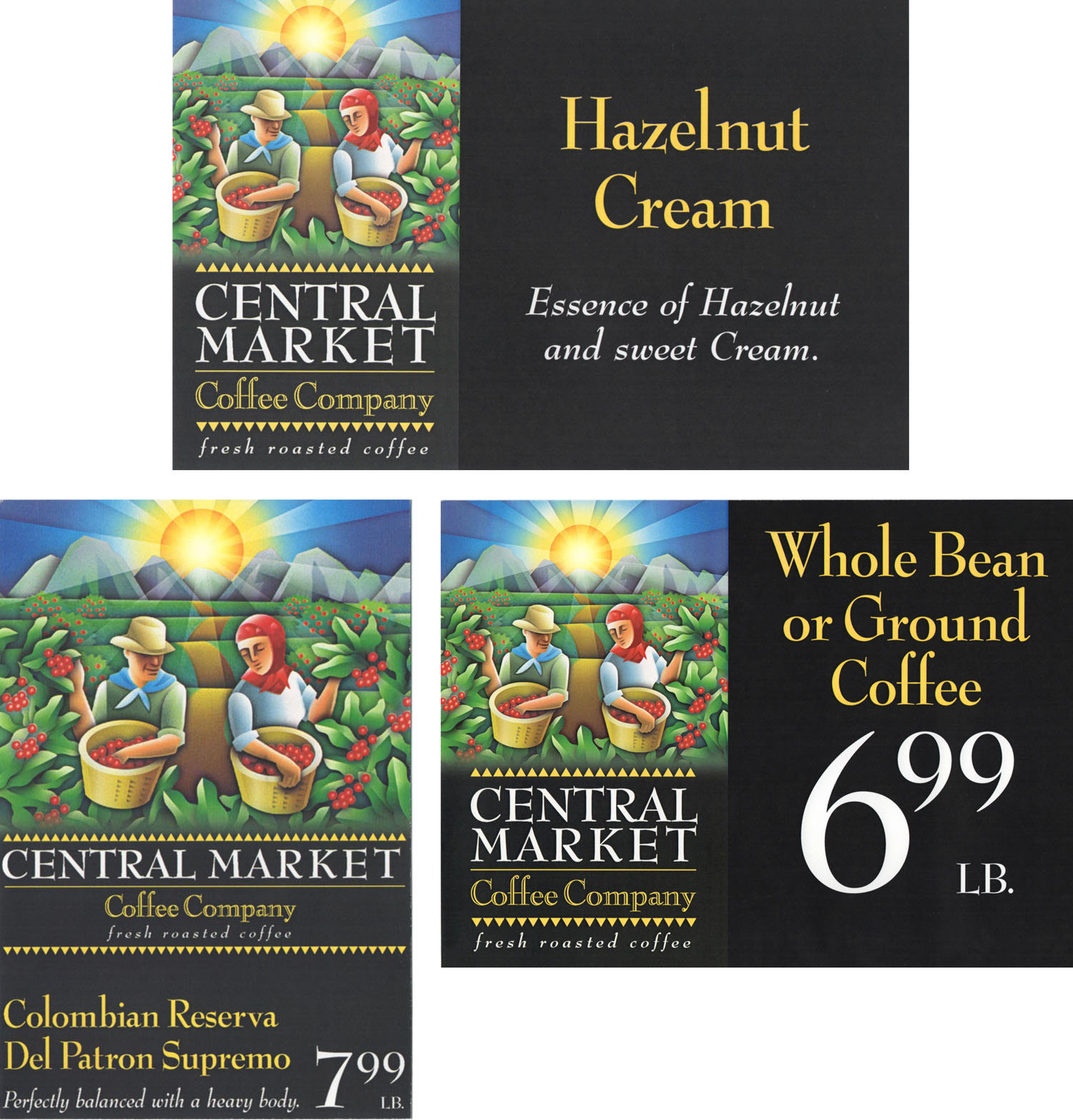 Barrel, Bulk Bin, Rare/Organic Varieties and Price per lb. Signs
