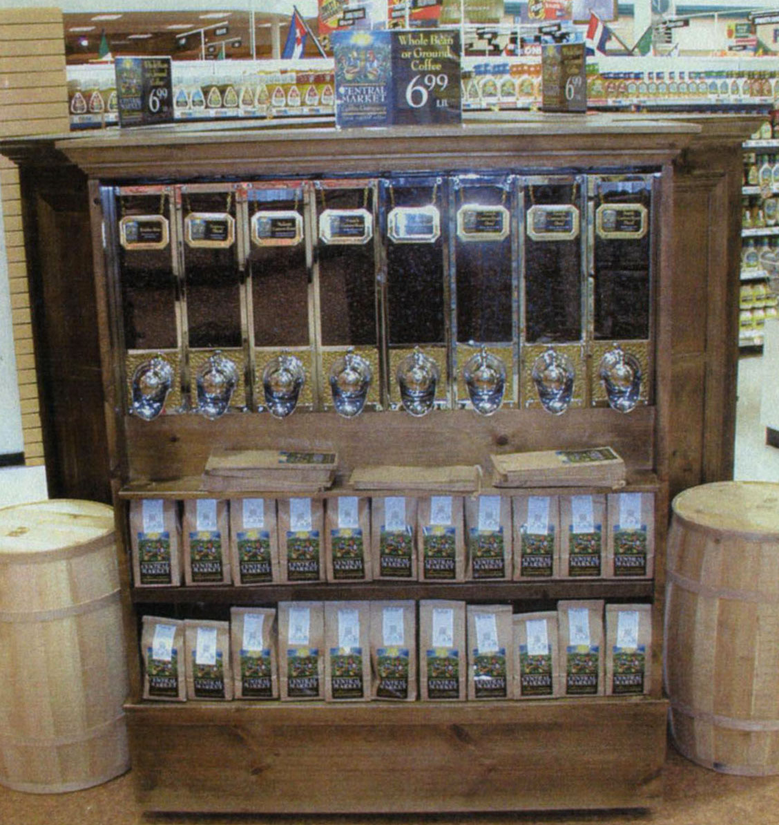 Bulk Display, where customers could grind their own coffee