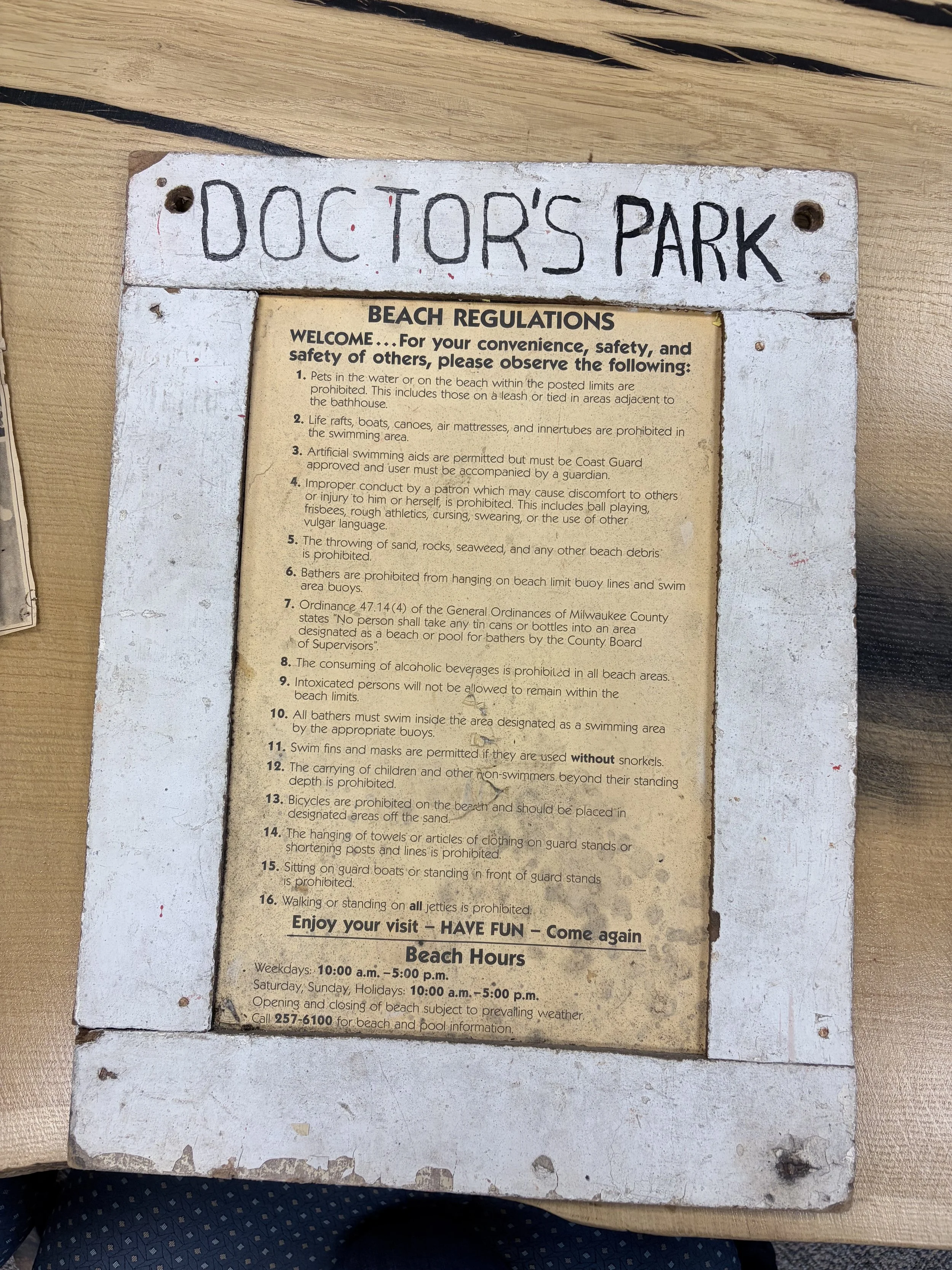  Beach Rules Doctors Park  