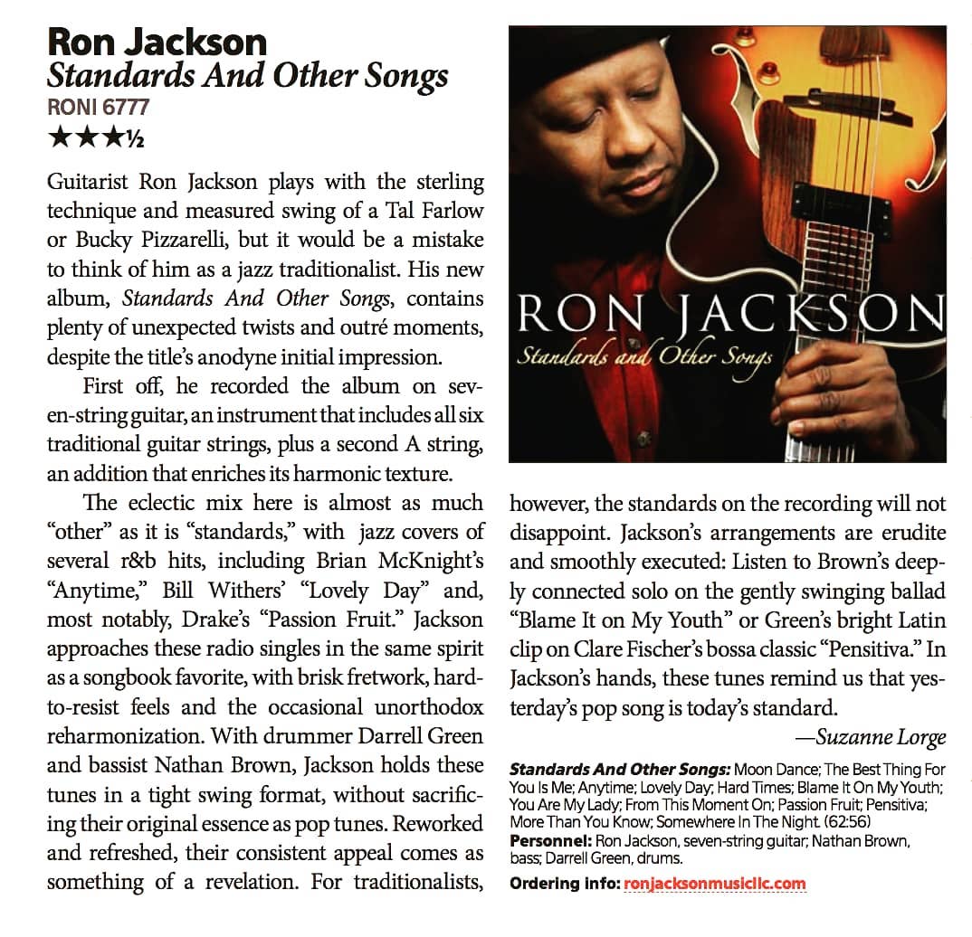 Ron Jackson Trio DownBeat Review! - Brownbass Music