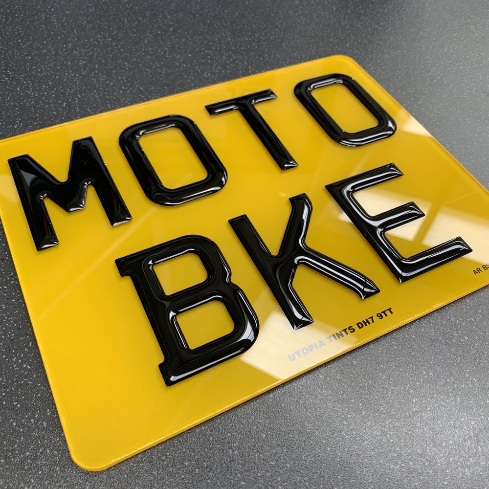 3D Gel Resin Motorbike / Quadbike Plate — Utopia Plates - 4D Laser Cut Number  Plates - Fully Road Legal - 3D Gel