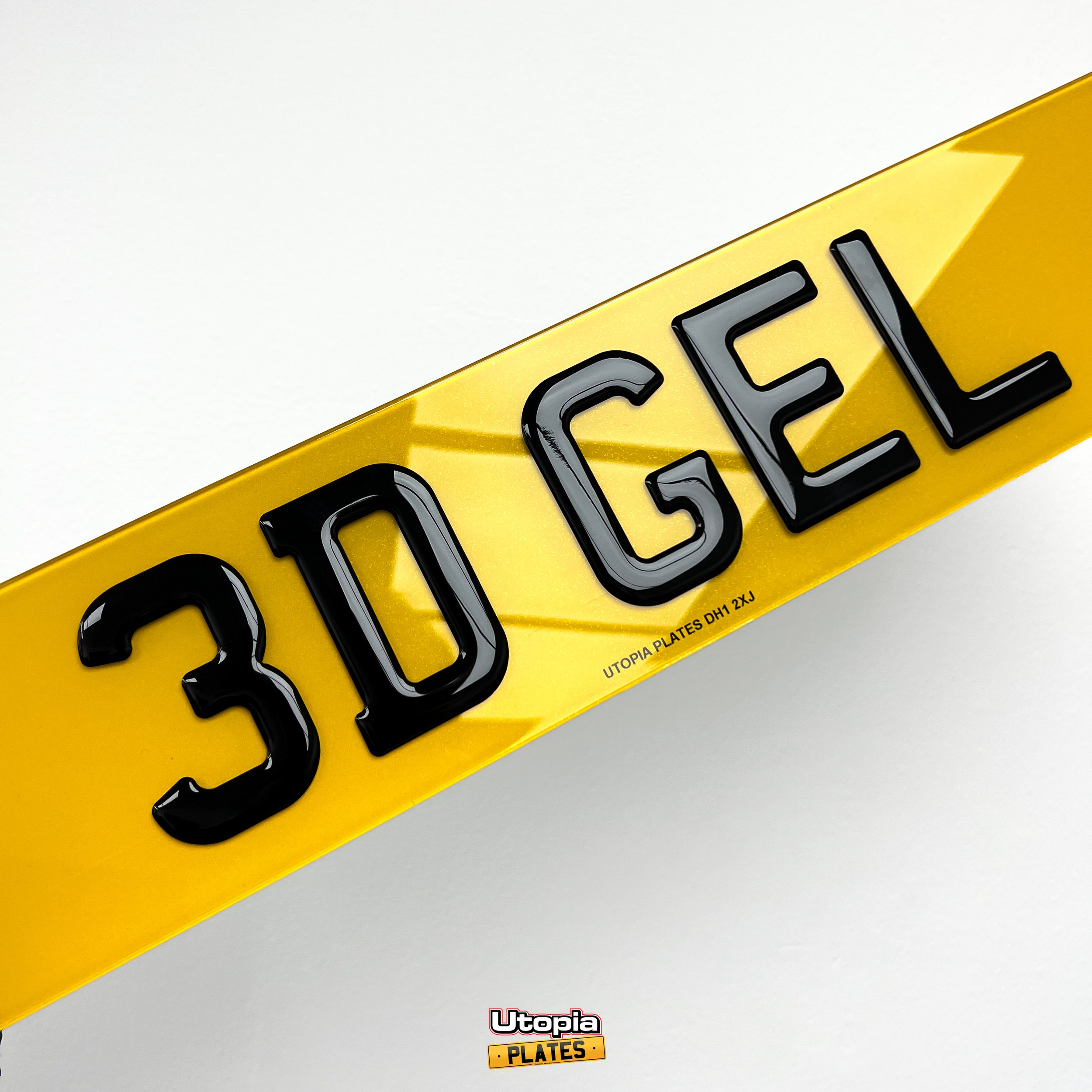 3D Gel Resin Number Plates Fully Road Legal! — Utopia Plates 4D
