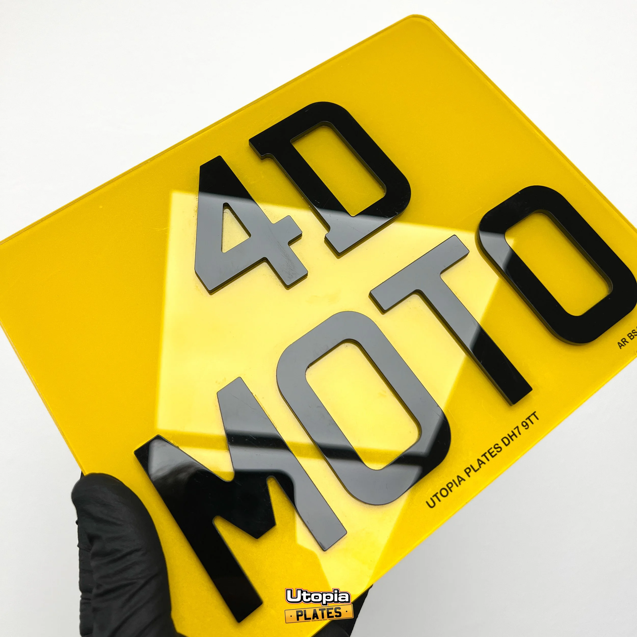 4D Laser Cut Motorbike / Quadbike Plate — Utopia Plates 4D Laser Cut