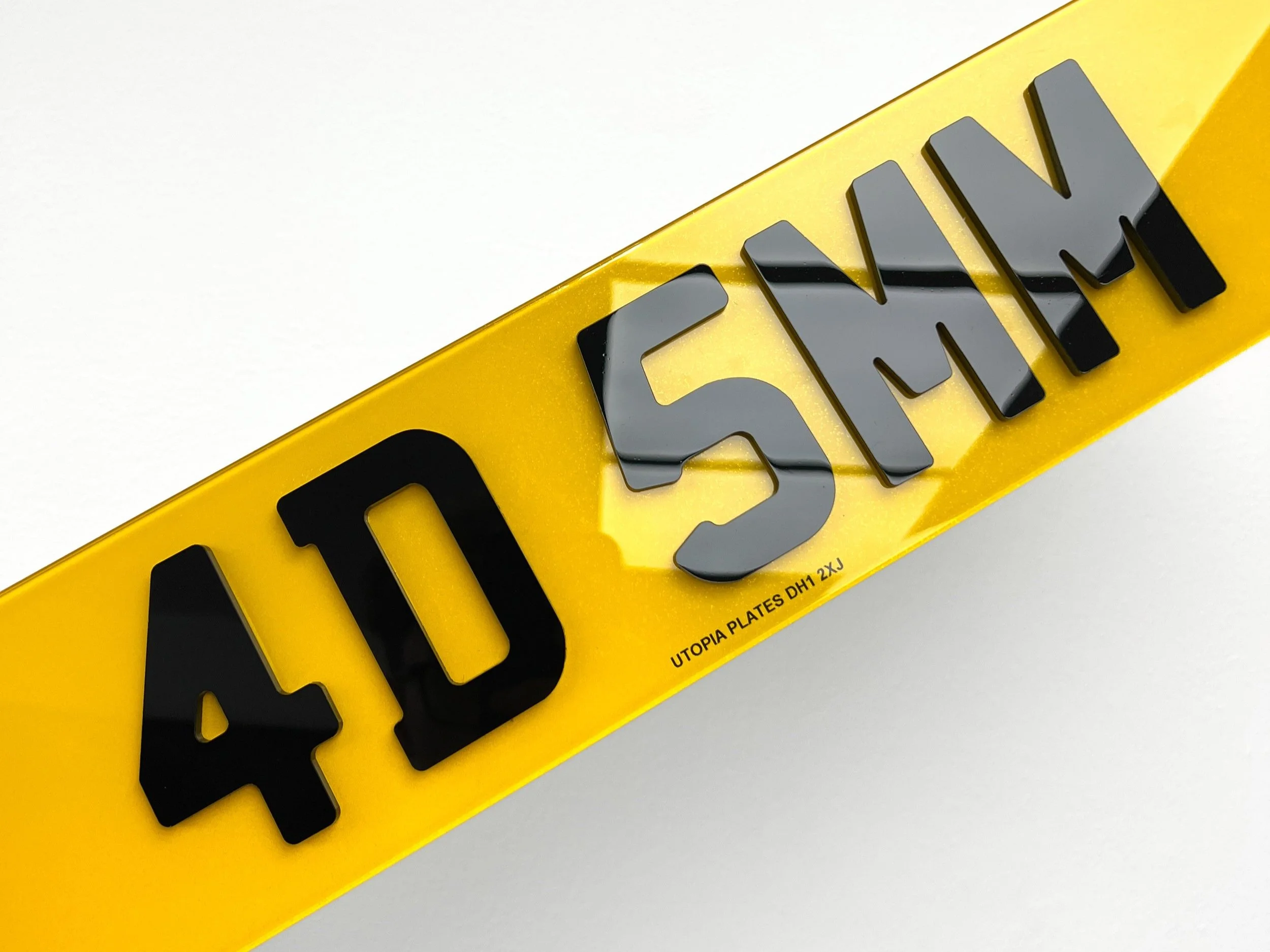 Utopia Plates 4D Laser Cut Number Plates Fully Road Legal 3D Gel