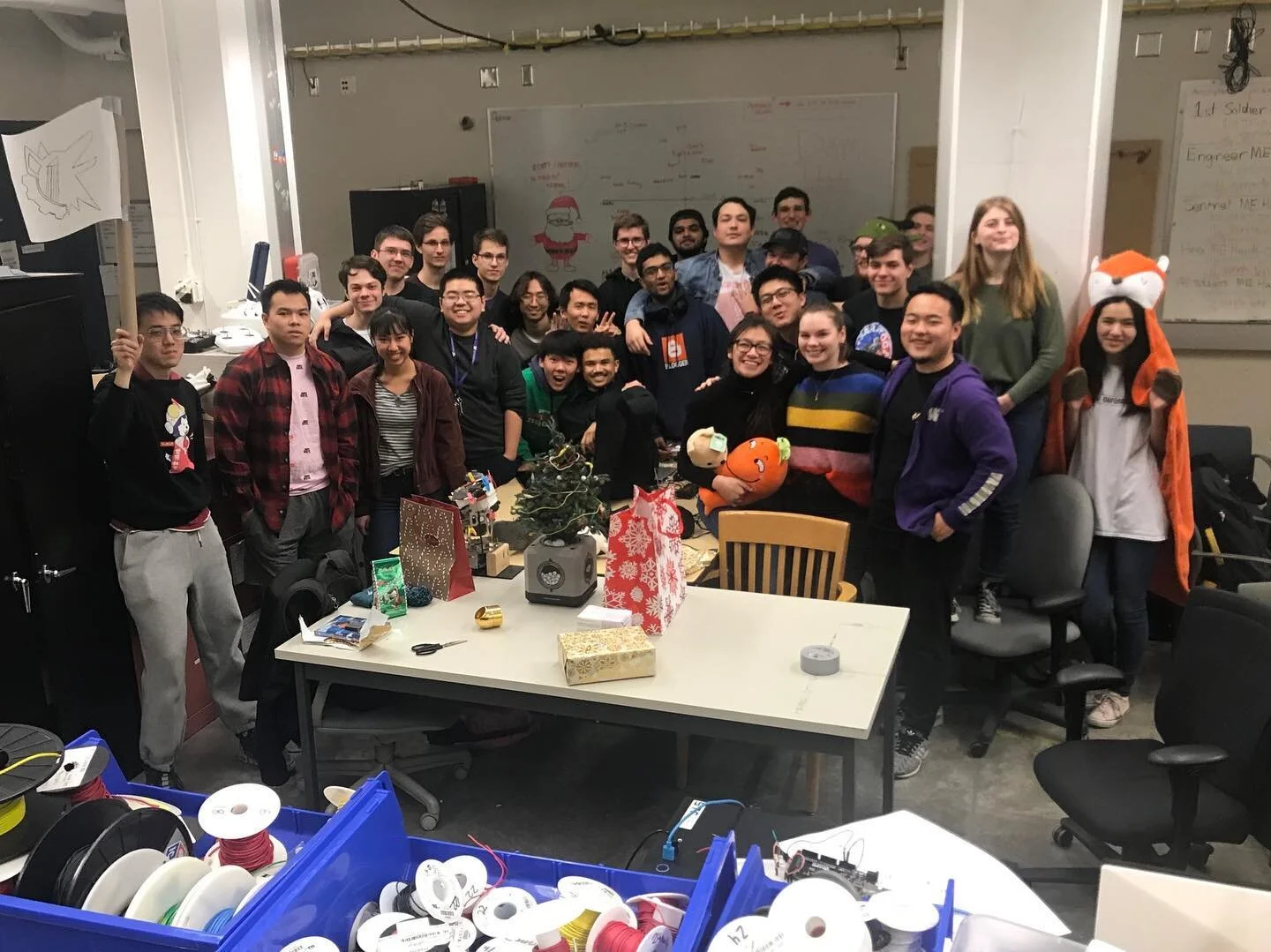 Happy holidays from our family to yours! We held our second annual Secret Santa night today and had a little fun before finals.
.
.
.
.
#robomaster2019 #robomasters #robotics #youw #uw #universityofwashington #universityofwashingtonseattle #robotics