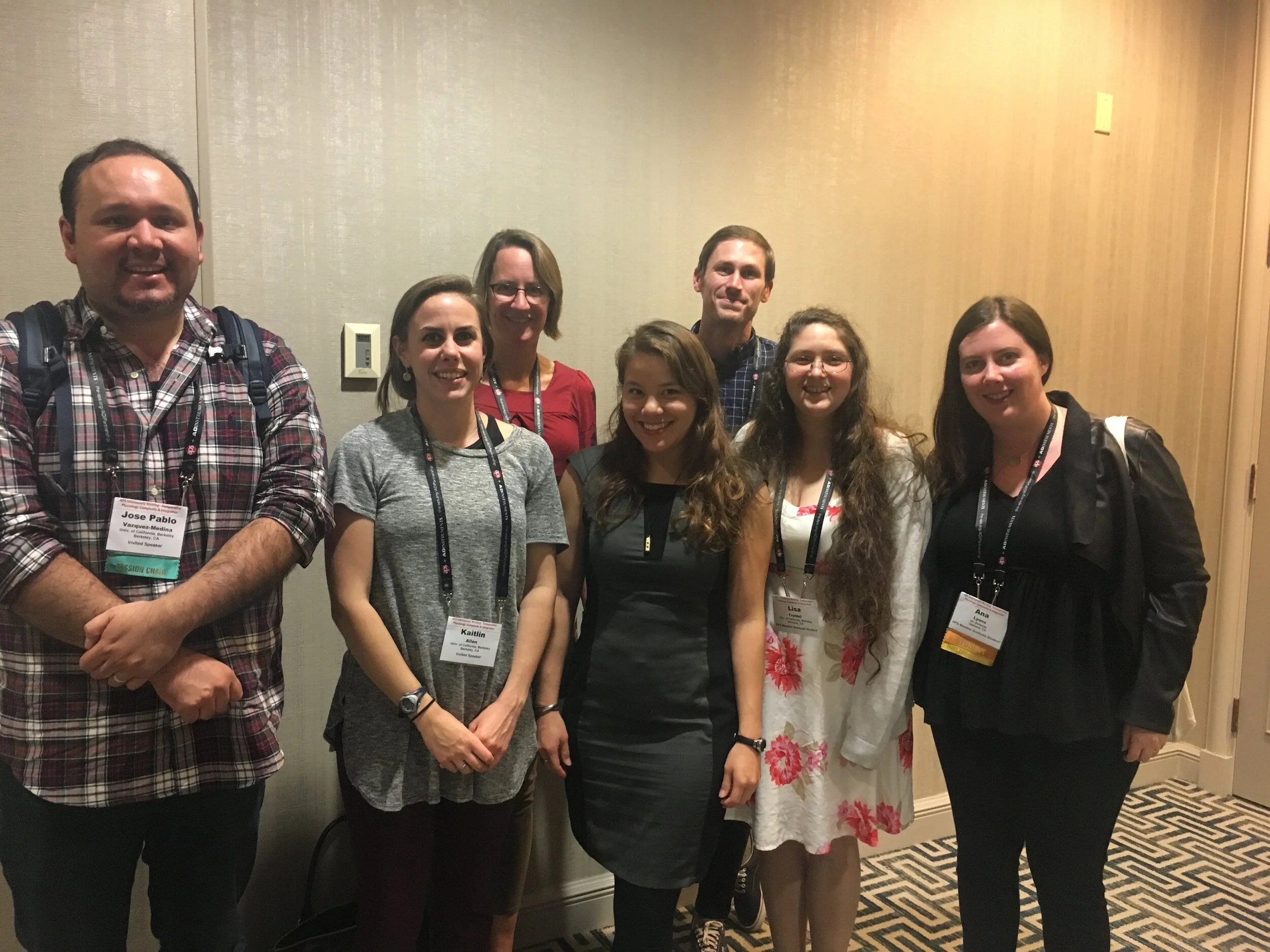  Lab members at a conference 