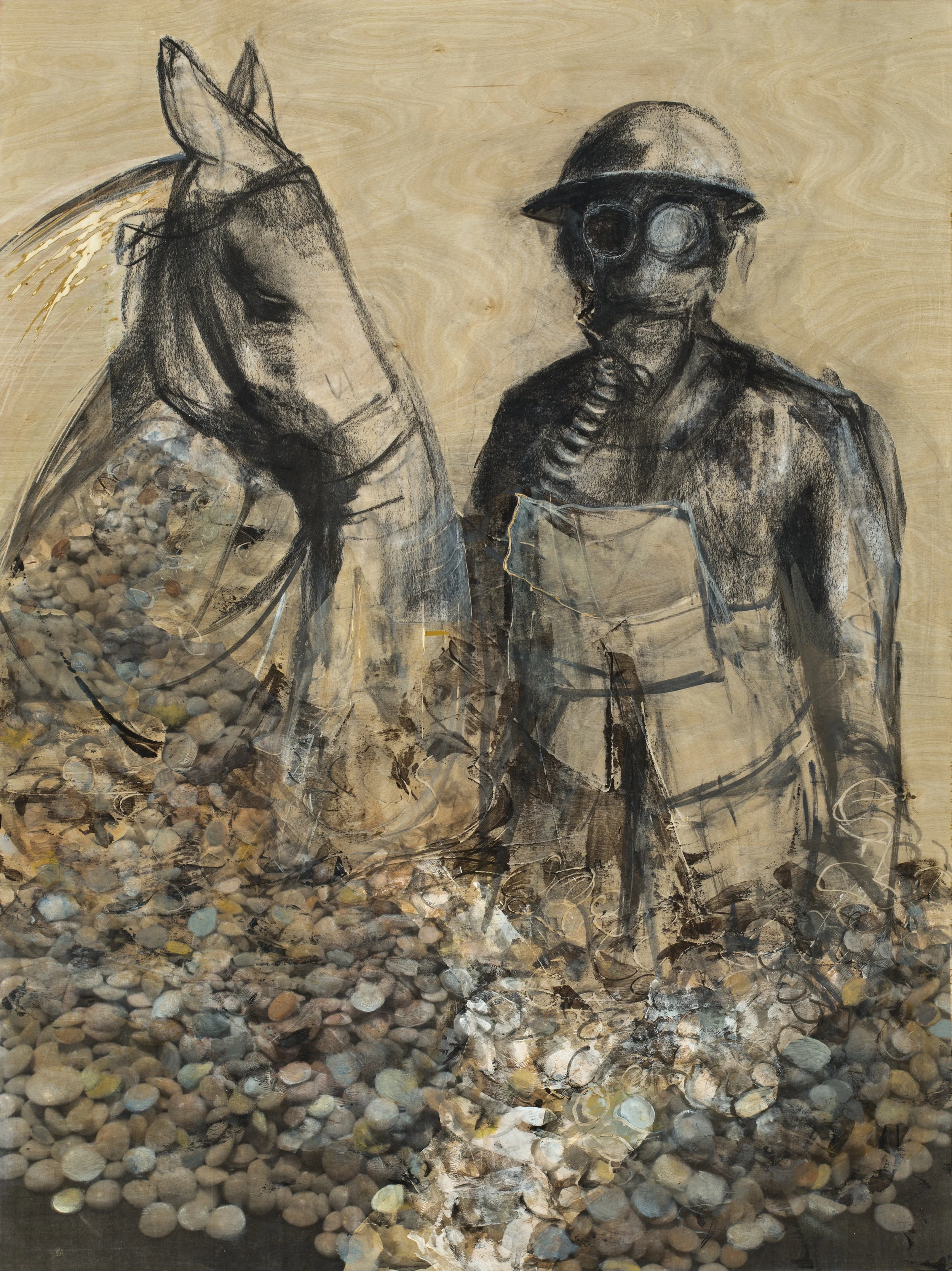 Valor Mixed Media on Wood (48x34”)