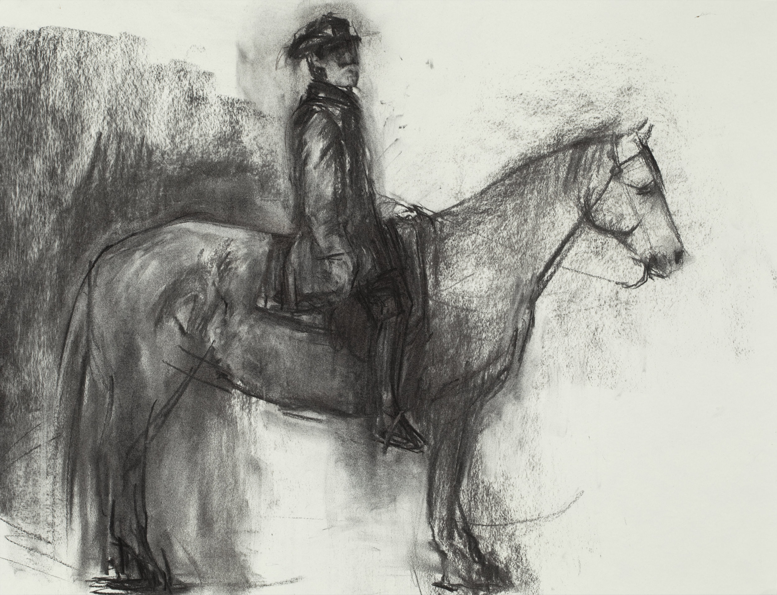 Lee and Traveller Charcoal on Paper (18 x 24”)