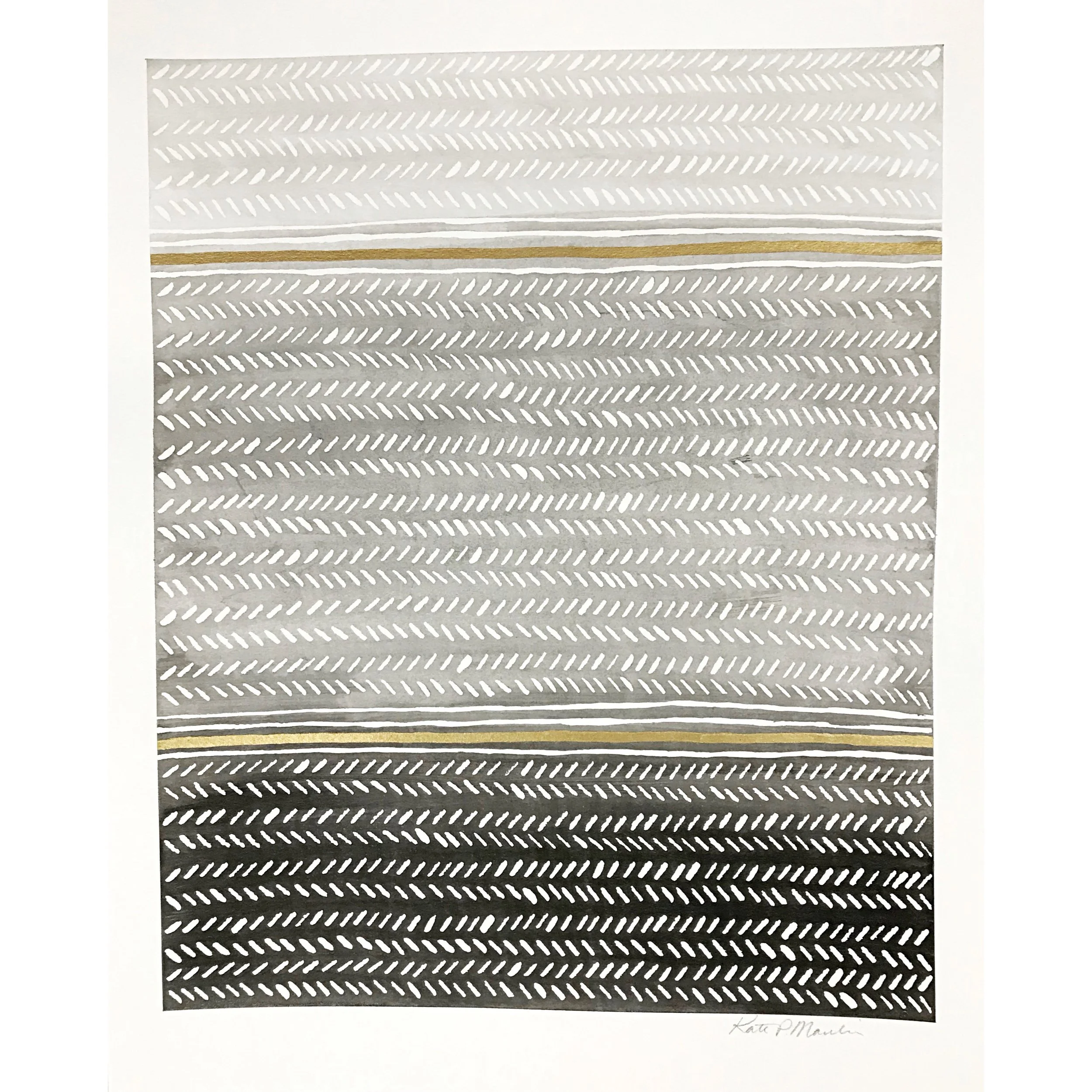 Arrows Gray with Gold - original