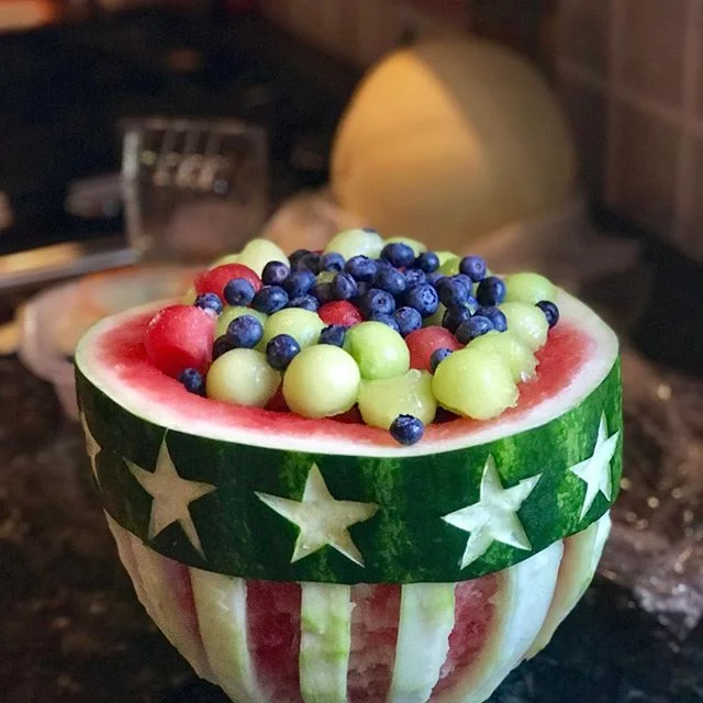 Independence day melon carving #squabart