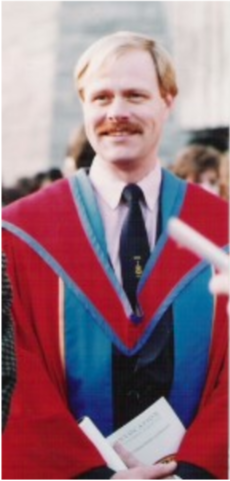Al Stewart receiving his PhD in 1992