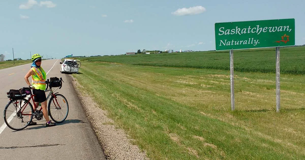 Seely Alder crosses the border into Saskatchewan in early July.