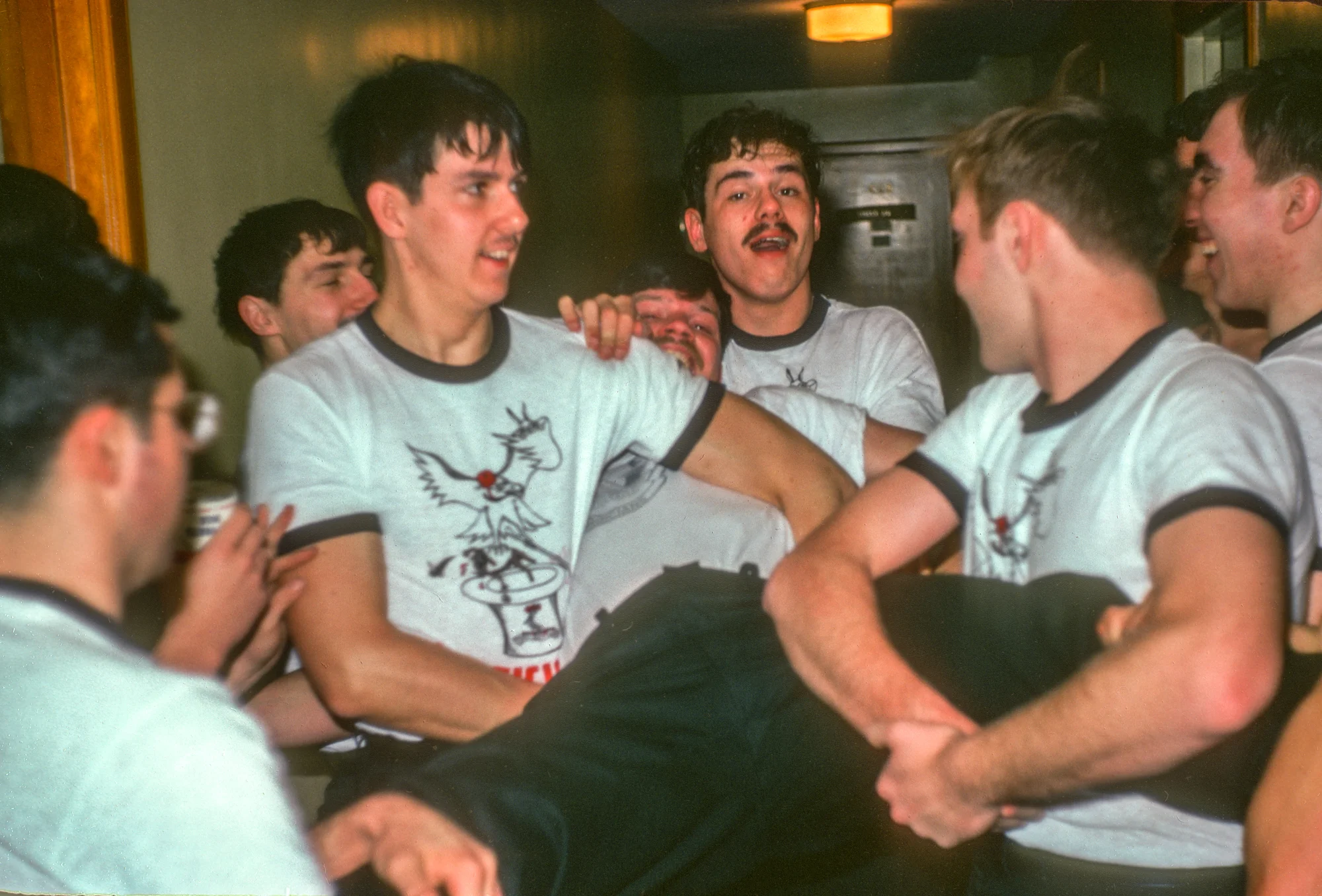 lee helping send message to senior lilienthall that maybe he should think better about doing again whatever he did that got him the ‘SPECIAL TREATMENT” THIS TIME AROUND. HELPED along BY mike campbell to the left, rob gundling in the middle and jim manton to the right
