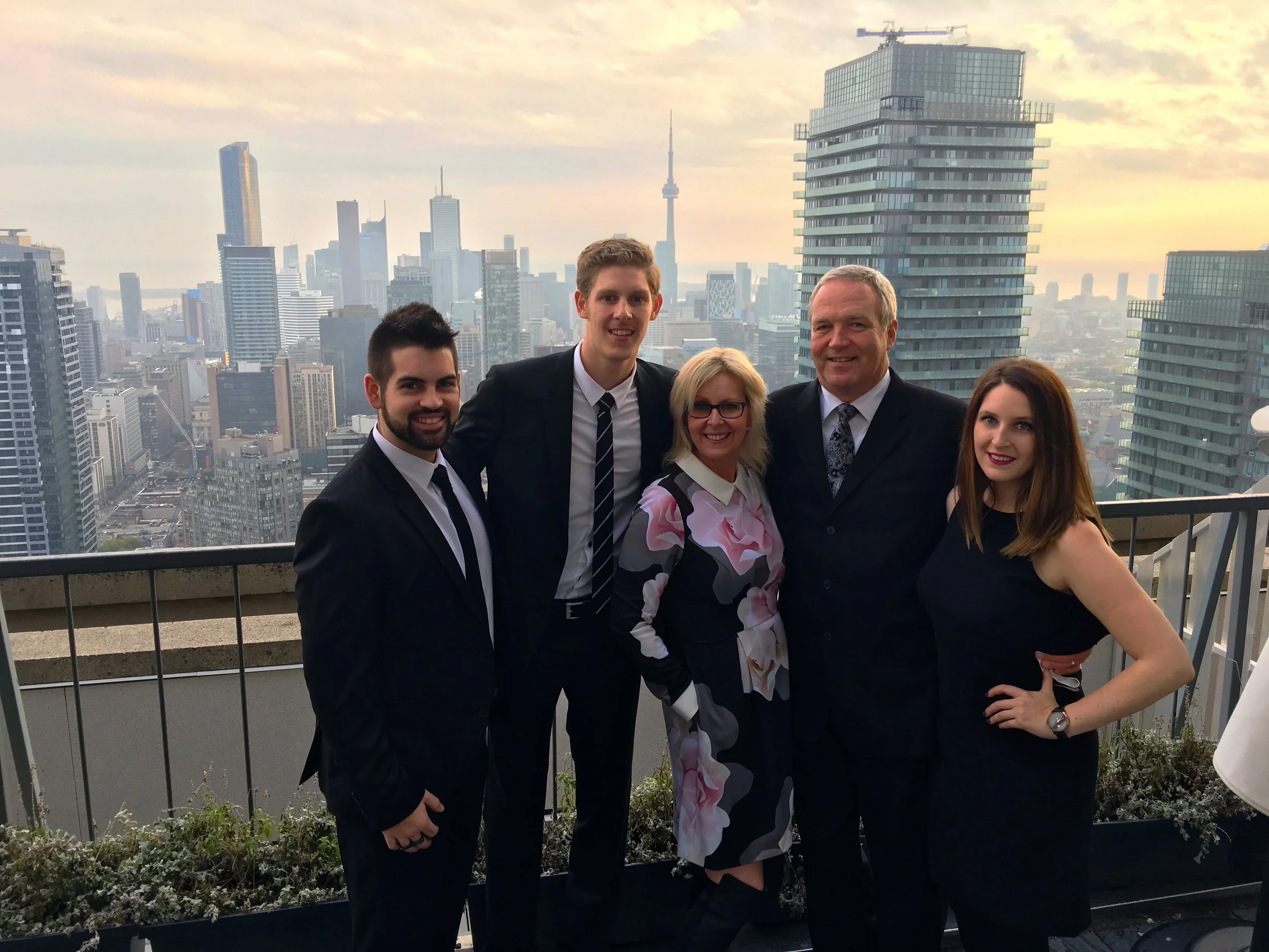 at the 180 degrees RESTAURANT overlooking the toronto skyline