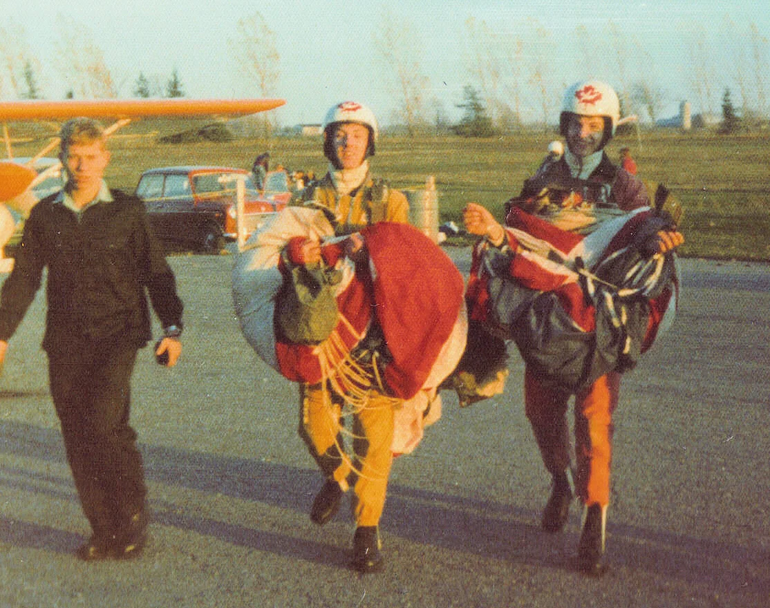 first parachute jump - with mark beaulieu, escorted by terry wood