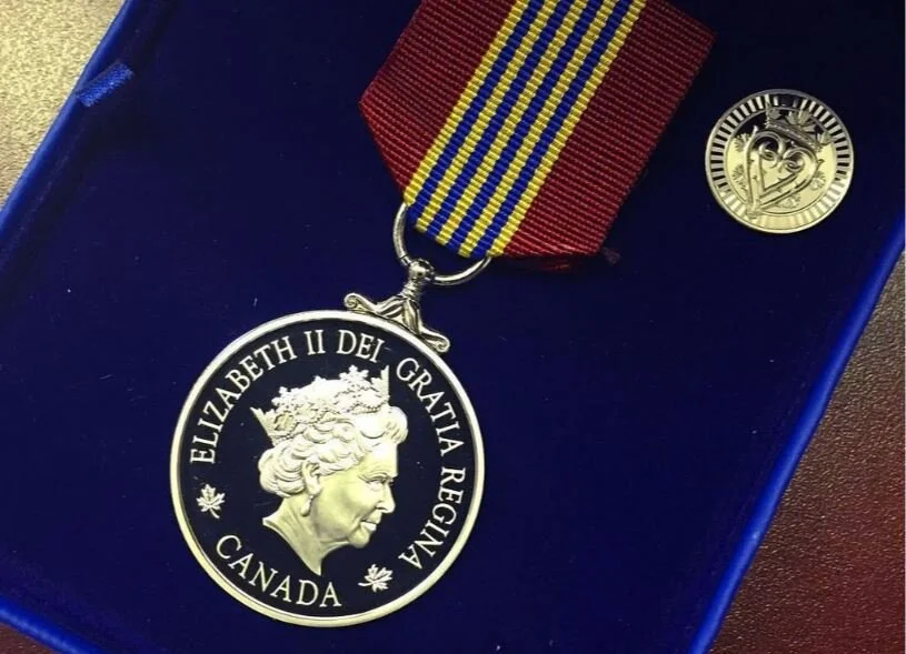 Gagne Soverigns Medal for Volunteers.JPG