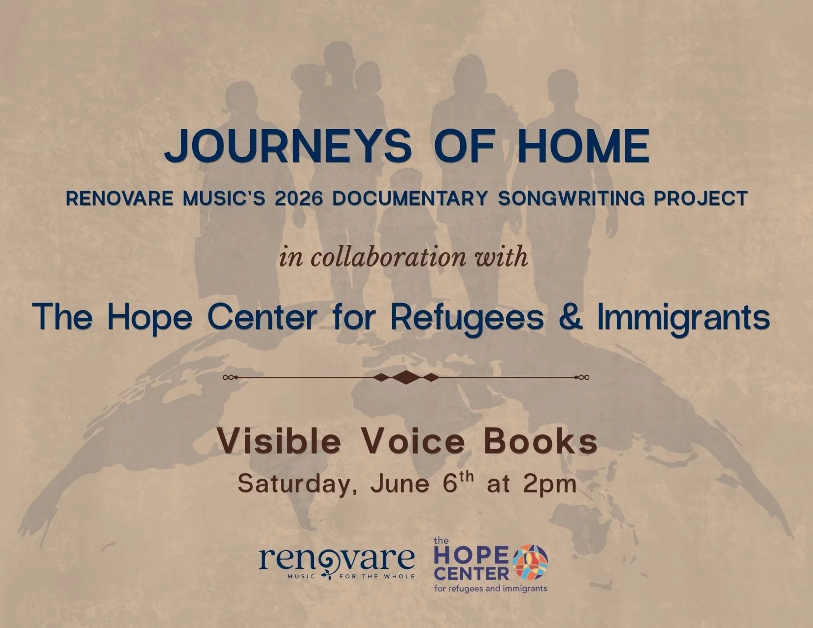 Journeys of Home Concert at Visible Voice Books